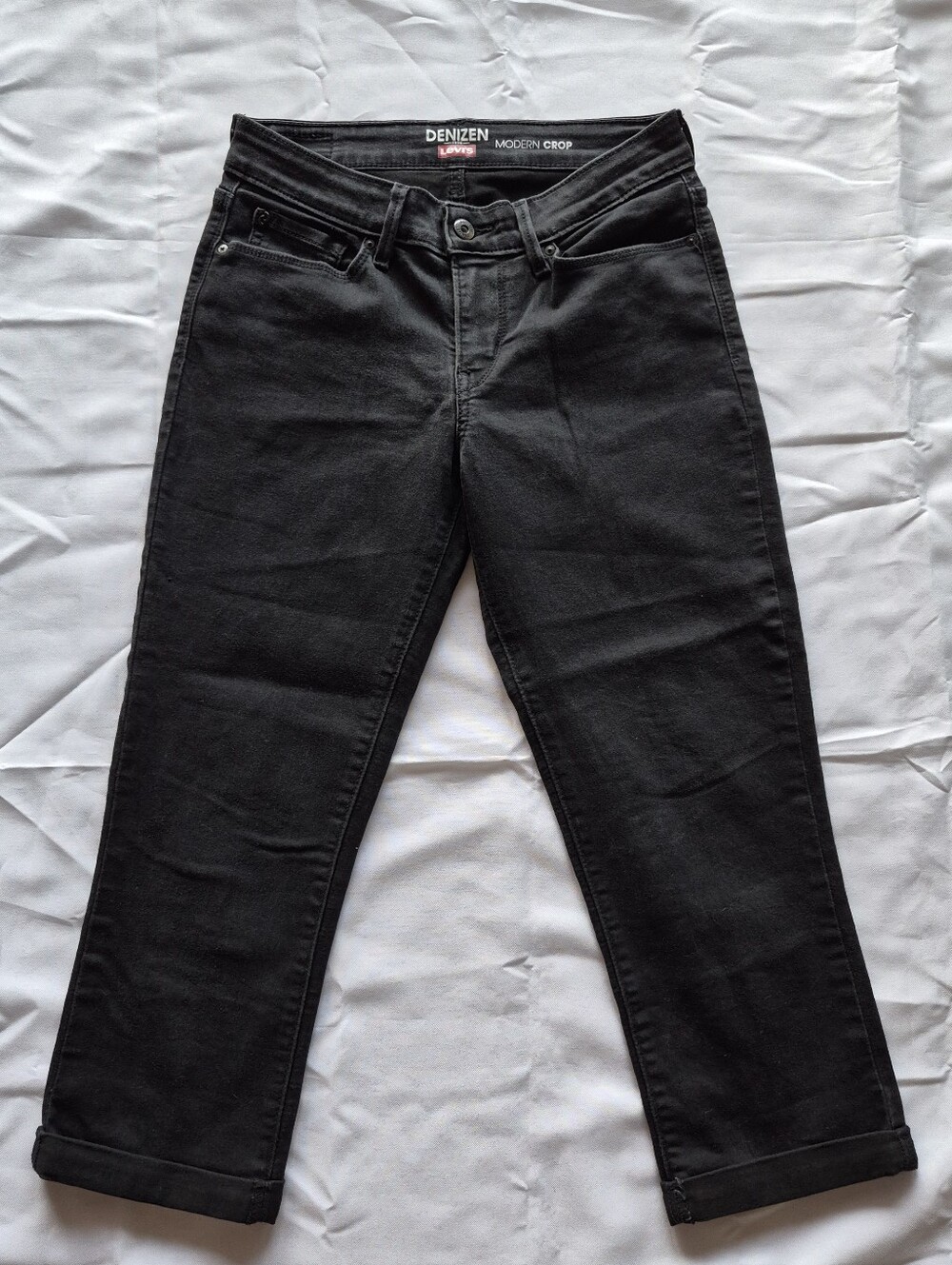 Denizen from Levi's Black Cropped Modern Slim Jeans for Women Sz 27